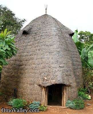 A beehive Dorze tribe hut